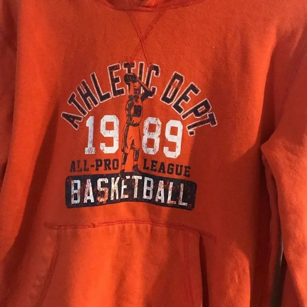 Children’s place boys size large orange hoodie graphic